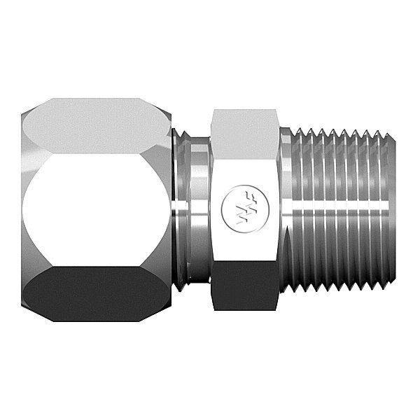 World Wide Fittings Male Flareless Compression to Male Pipe Connector 7205X32X32